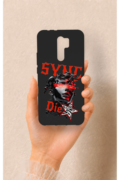 Vip Case Redmi 9 Uyumlu Sync Die Desenli Silikon Kılıf