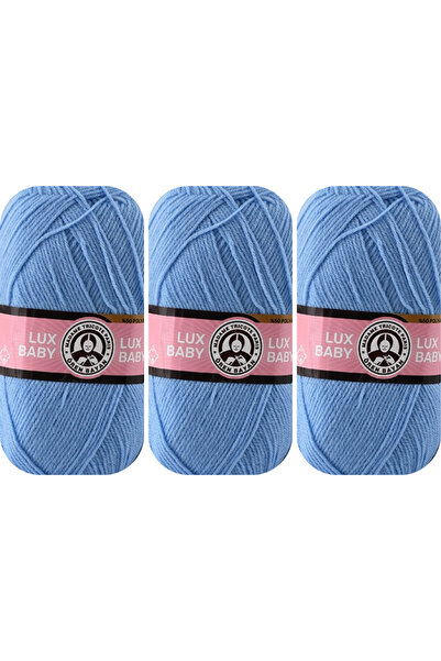 Ören Bayan LUX BABY Bebe Mavisi El Örgü İpi Art NO:3010 - Nm:3.4 - 100gr. 340...