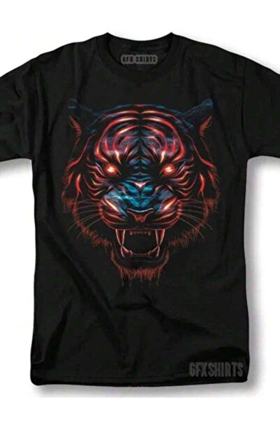9JY قميص Angry Tiger بتصميم جرافيك مخيف ورائع للصالة الرياضية، هدية رائعة - 1