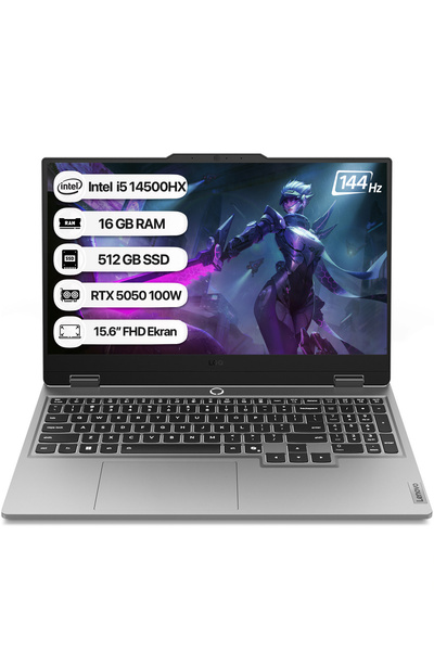 LENOVO LOQ Intel Core i5 14500HX 16GB 512GB SSD RTX5050 Freedos 15.6" Taşınab...