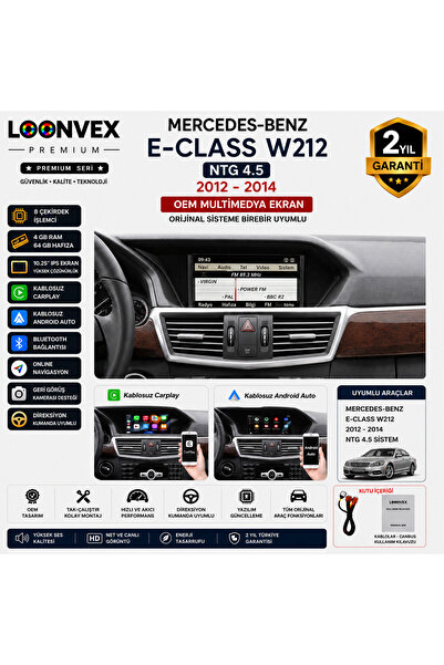 LOONVEX Mercedes-Benz E-Class W212 NTG 4.5 2012-2014 OEM Multimedya Ekran