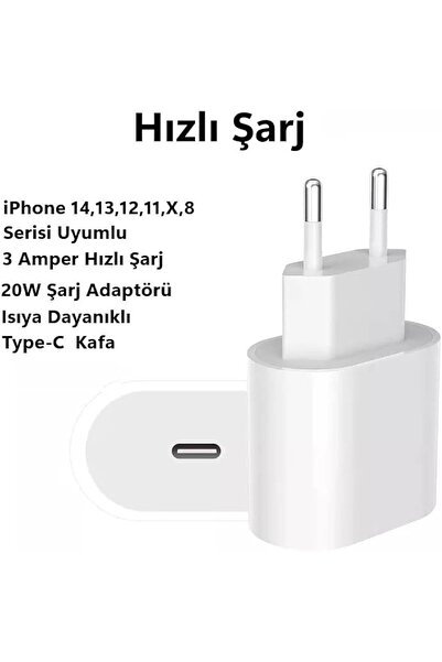 Özmen İphone 20 Watt (USB-C) Hızlı Şarj Güç Adaptörü