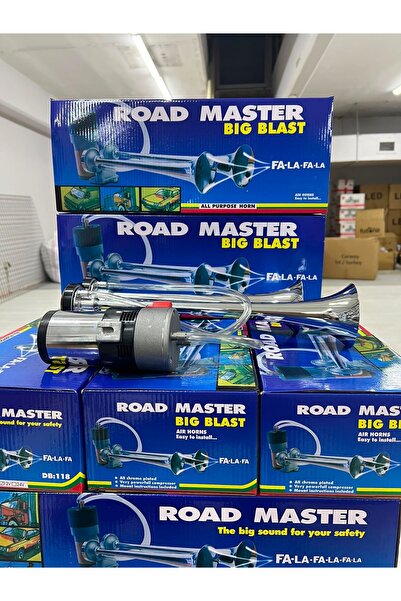 KUZEY AKSESUAR Fala Fala Korna Krom Çift Boru Kendinden Motorlu 12V