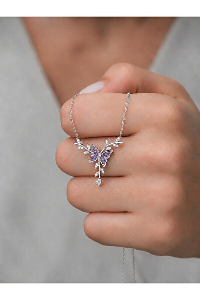 Karem Jewellery هدية على شكل فراشة على الفرع، تصميم خاص على شكل فراشة، قلادة ...