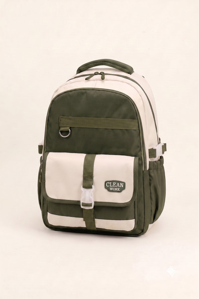 Royal Glow Water Resistant Satin Fabric Unisex Multi-Compartment Middle Schoo...