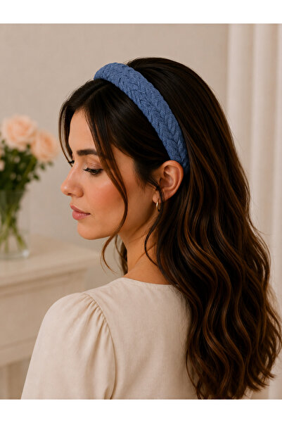 Bymiel Knitted Textured Wide Fabric Hair Crown