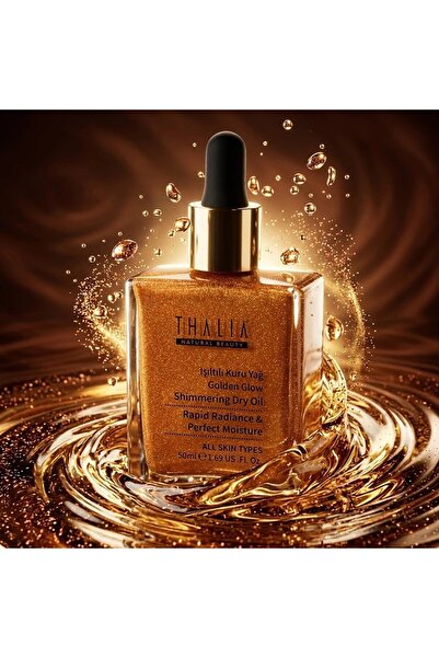 Thalia Gold Glow Miracle Kuru Vücut Yağı 50 ml | Işıltılı, Besleyici ve Pürüz...