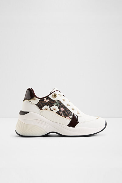Aldo CORE - Kadın Suni Deri Beyaz Bağcıklı Dolgu Topuklu Sneaker