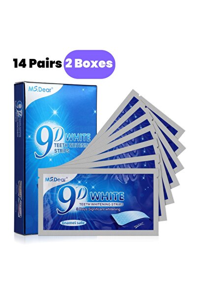 Choice 14 Pairs 2 Boxes 9D Gel White Teeth Cleaning Strips Oral Hygiene Care ...