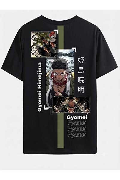 classy moda Μαύρο μπλουζάκι Unisex με στάμπα χαρακτήρων anime σε μεγάλο μέγεθος