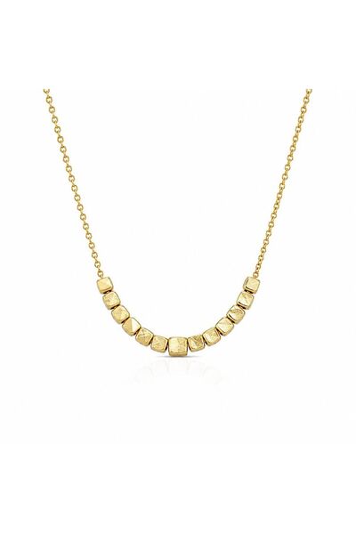 Sembol Gold 14 Ayar Kare Dorika Altın Kolye 42+3 cm