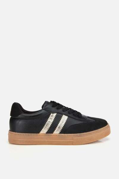 Yaya by Hotiç Bequeme Sportschuhe für Damen in Schwarz mit goldenen Details