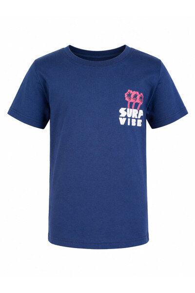 trender Surf Vibe majica kratkih rukava sa O-izrezom za dečake, indigo boja 2...