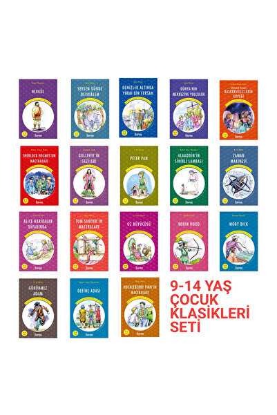 Kapra Yayıncılık 9-14 Yaş Çocuk Klasikleri Seti - 18 Kitap