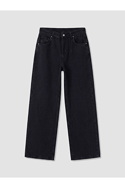 LC Waikiki Black Wideleg Women's Jeans