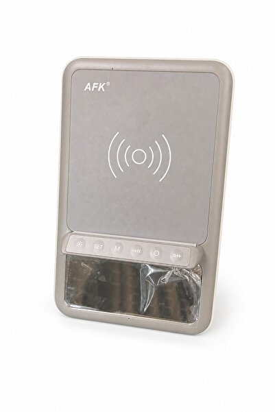 AFK BT512 Bluetooth 5.1 Hoparlör - 10W Kablosuz Şarj, LED Saat ve Mobil Cihaz...