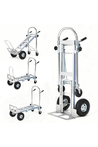 Garvee 3-in-1 Heavy Duty Folding Dolly Cart with Wheels, 1000lbs Capacity Alu...