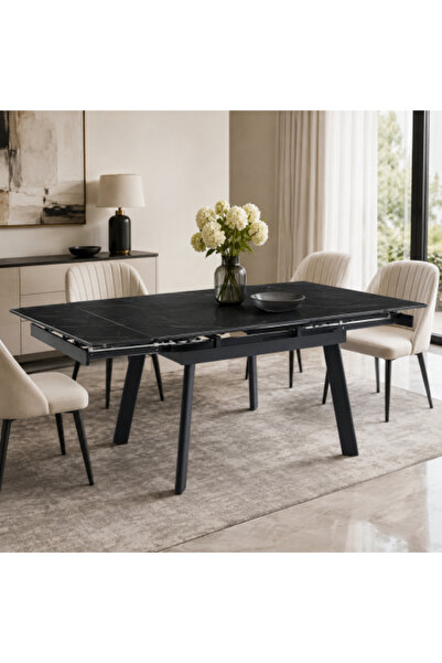 on home Extendable Dining Table - Luxury Black