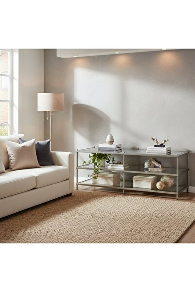 Crestview Collection طاولة قهوة معدنية فاخرة بلون الشمبانيا