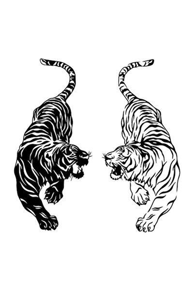 FlashTattoosRomania Tatuaj Temporar, Tatuaje Flash România, Cuplu de Tigri, r...