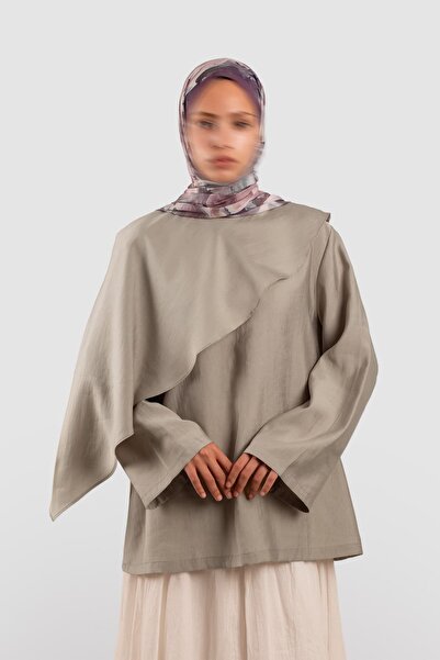 Emare بلوزة تينسل مزينة بالكشكشة