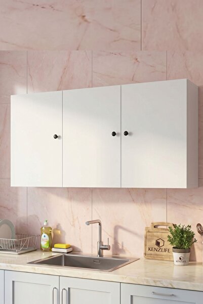 Kenzlife hazır mutfak dolabı ahlas mat beyaz 120*60*22 arkalıklı suntalam