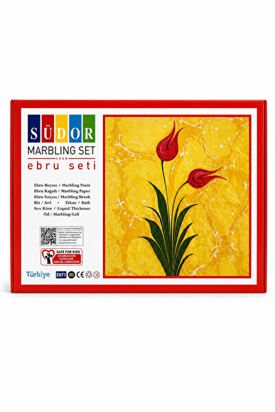 Südor 20 Parça Ebru Sanatı Seti | Geleneksel Ebru Boya Seti