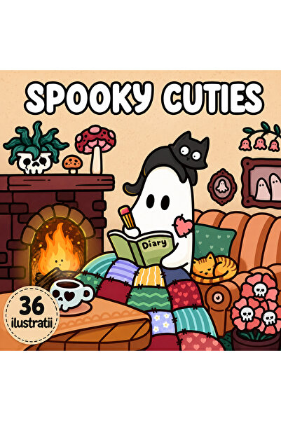 COZY Книжка за оцветяване - 36 сладки илюстрации - Призрачни сладурчета