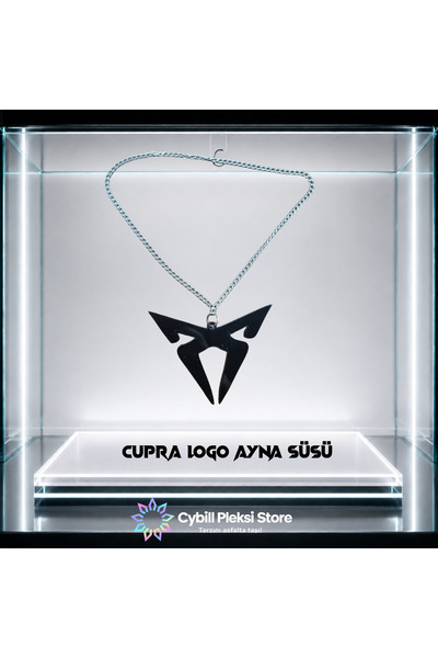 CybillStore Cupra Logo Parlak Siyah Pleksi Ayna Süsü | Parlak Siyah A Kalite ...