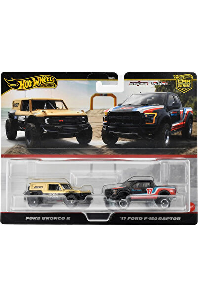 mattel Hot Wheels Premium Σετ 2 τεμαχίων FORD BRONCO R & '17 FORD F-150 RAPTO...