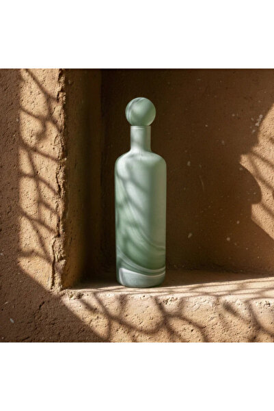 Generic Brand Gc-24/645 Decorative Glass Bottle - 40X11.5 cm - Matte Green Ja...