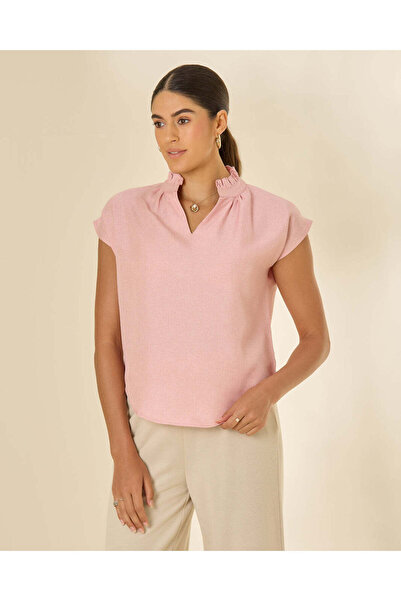 REDTAG Women Pink Long Sleeve Casual Blouse