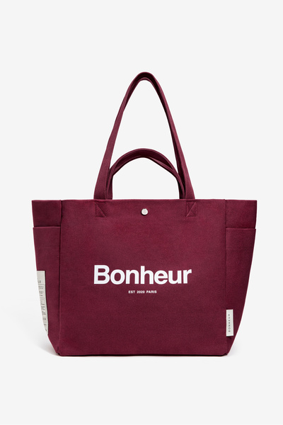 Bonheur N°4 Kanvas Çanta- Cherry Red
