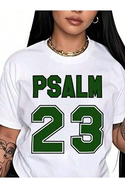 23ERVA Women's Psalm 23 Jersey Premium T-Shirt - Cotton Casual Short Sleeve C...