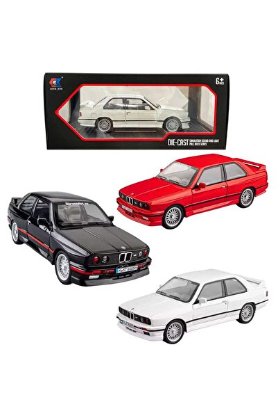 PASİFİK OYUNCAK BMW E30 Die Cast Metal Model Araba Kırmızı 1:24 Açılır Kapılı...