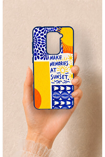 Vip Case Redmi Note 9 Uyumlu Sunset Desenli Silikon Kılıf