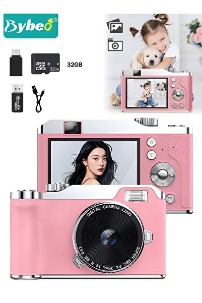 BYBEO Digital Camera, FHD 4K Camera, Digital Point and Shoot Camera with 16X ...