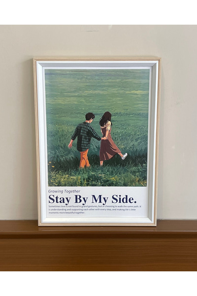 Stay By My Side Japon Tarzı İllustrasyon Poster - Duvar Dekor / Oda Dekor (Çerçevesiz)