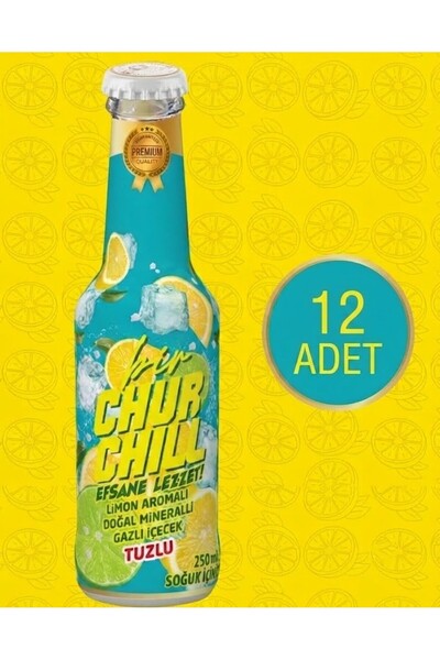 BİRAROMA Bir Churchill Efsane Lezzet Limon Aromalı Doğal Mineralli Gazlı İçec...