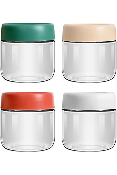 GENERAL JKJ&ZXZ 4 Pcs Sealable Jars, Overnight Oats Containers, Food Storage ...