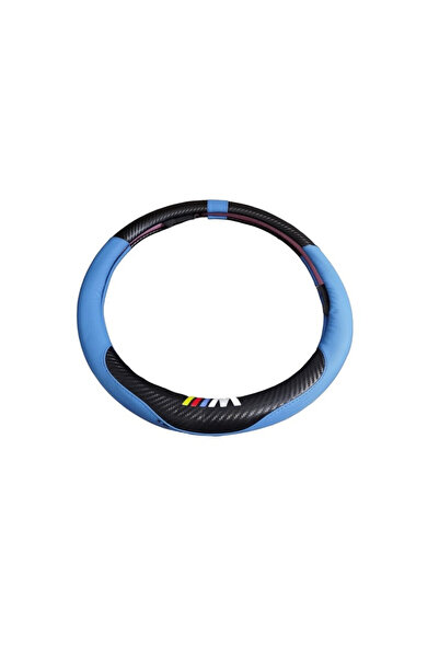 OEM ΚΑΛΥΜΜΑ ΤΙΜΟΝΙΟΥ ΔΕΡΜΑΤΙΝΗ BMW 37CM-39CM ΜΑΥΡΟ-ΜΠΛΕ-OEM.