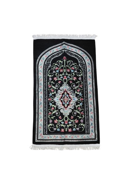 MAYSAM HAC UMRE HEDİYELİK Lined Premium Chenille Prayer Rug 67X112 cm