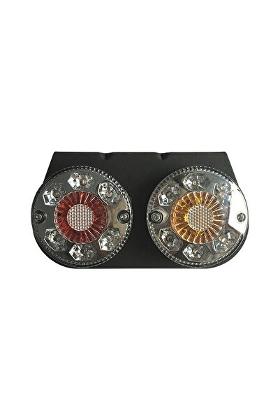 OEM Πίσω Φανάρι Φορτηγού 22 LED 24 Volt Universal IP66 GloboStar 75499 Νίκελ
