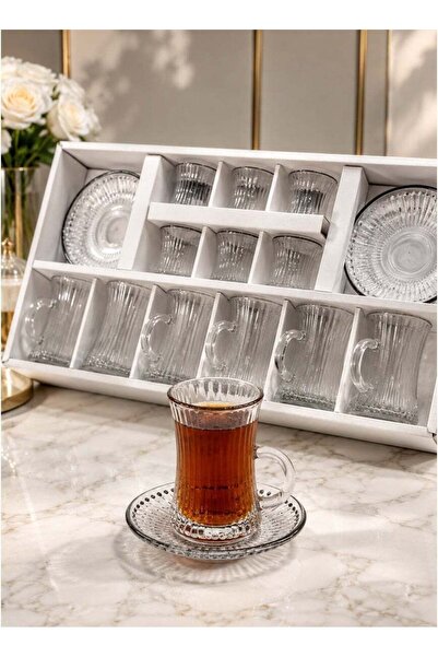 Smart Kitchen Luxury Tea Cups and Coffee Mugs Set with Saucers – 18 Pieces wi...
