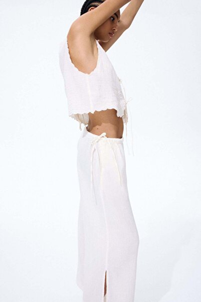 H&M Drawstring-detail muslin trousers