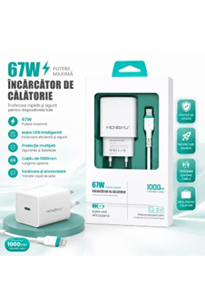 Hongyu Încărcător Telefon Rapid 67W cu Cablu Lightning 1000 mm – Încărcare Ra...