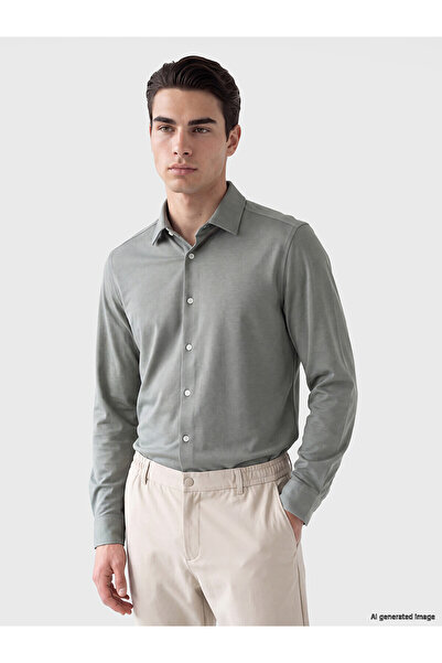 LC Waikiki Ανδρικό πουκάμισο με υφή NEVAVM Regular Fit με διαφορά στην εμφάνιση