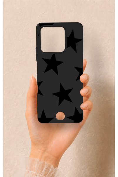 Vip Case حافظة سيليكون متوافقة مع Reeder S71 بنمط النجمة السوداء