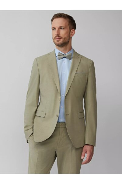 s.Oliver BLACK LABEL Sacou elegant bărbătesc, croială slim, verde măsliniu
