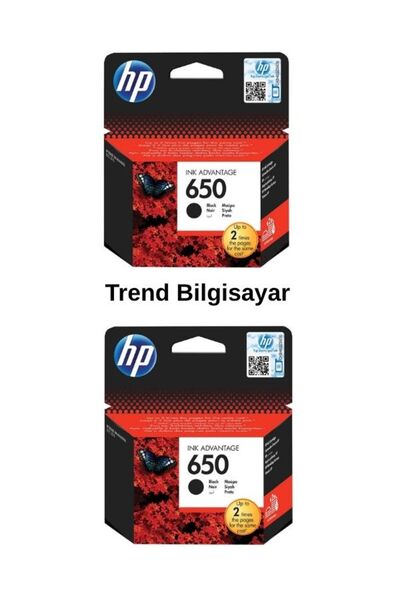 HP 650 CZ101AE 2 Adet Siyah Orijinal Kartuş